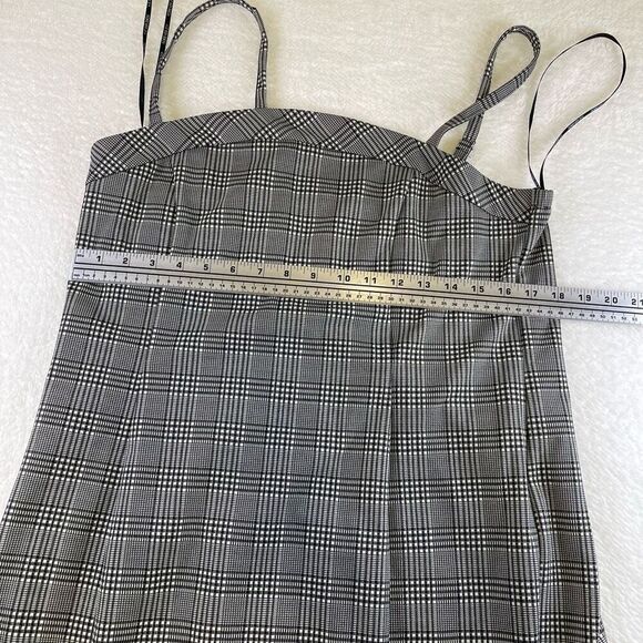 NWT Forever 21 Plus Cami Dress Plaid Knit XL Black White - Picture 8 of 12